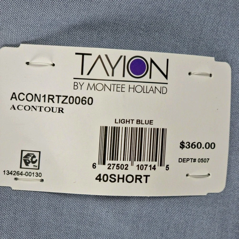 Tayion Montee Holland Sport Coat‎ Mens 40 Short Light Blue Acontour Suit Jacket